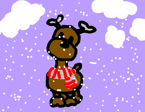 moosey in a snow storm